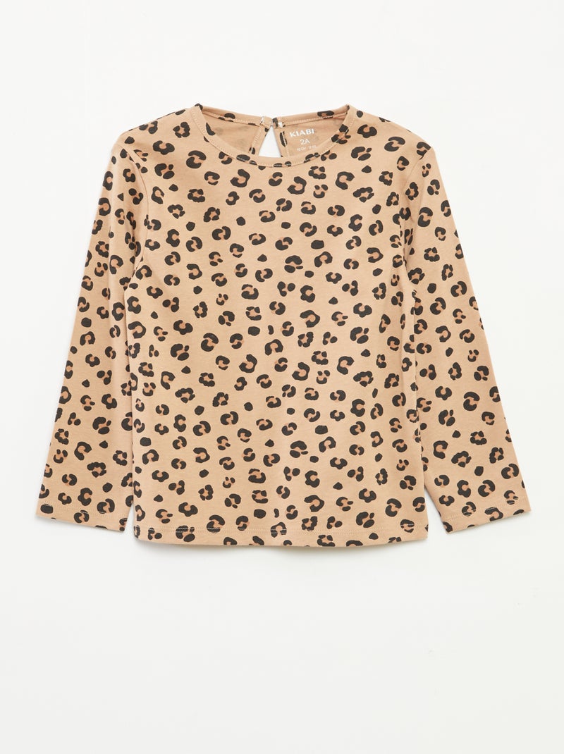 Set di 3 t-shirt a maniche lunghe Beige - Kiabi