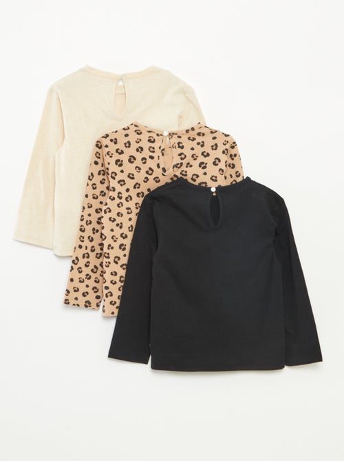 Set di 3 t-shirt a maniche lunghe - Kiabi