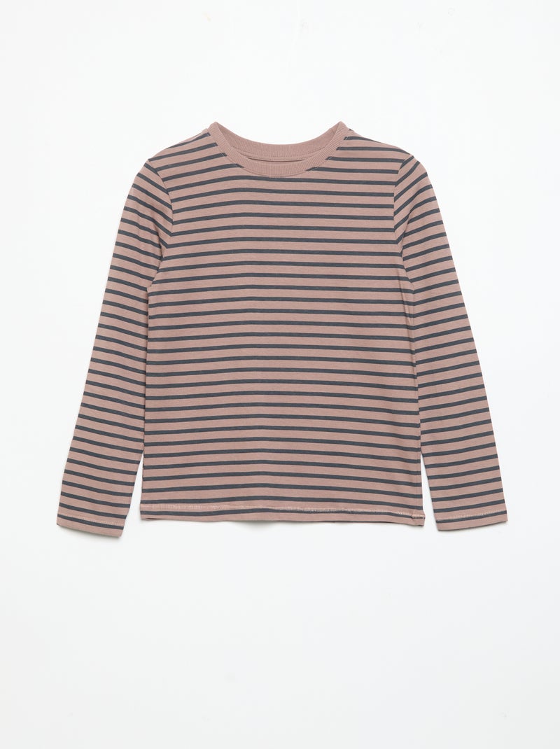 Set di 3 T-shirt a maniche lunghe Beige - Kiabi
