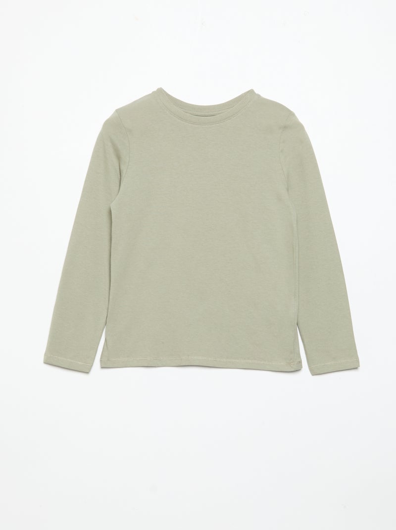 Set di 3 T-shirt a maniche lunghe Beige - Kiabi