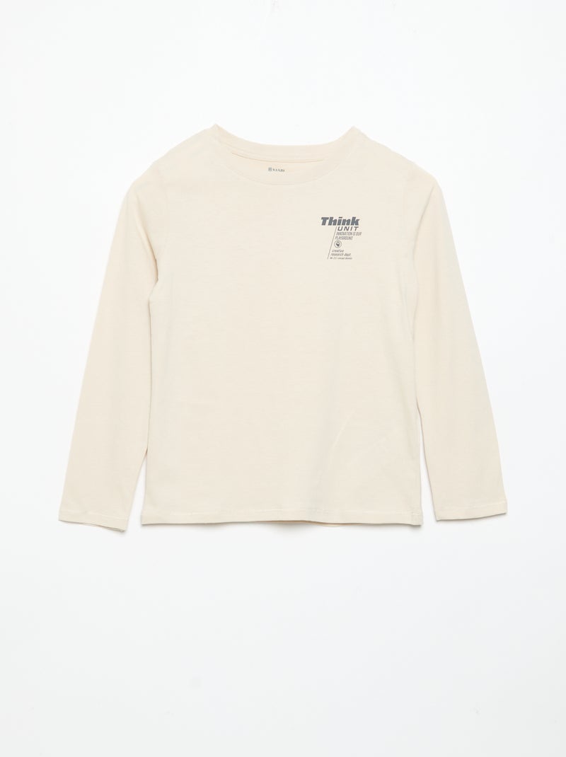 Set di 3 T-shirt a maniche lunghe Beige - Kiabi
