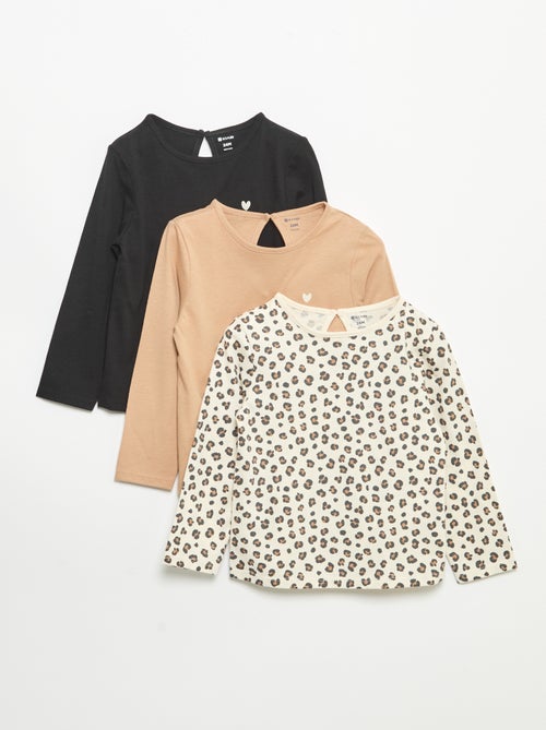 Set di 3 t-shirt a maniche lunghe - Kiabi