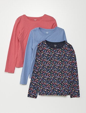 Set di 3 t-shirt a maniche lunghe - Kiabi