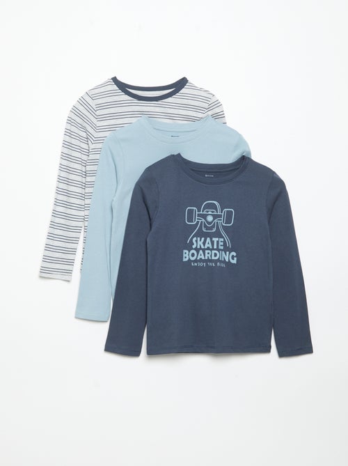 Set di 3 T-shirt a maniche lunghe - Kiabi Set di 3 T-shirt a maniche lunghe - Kiabi
