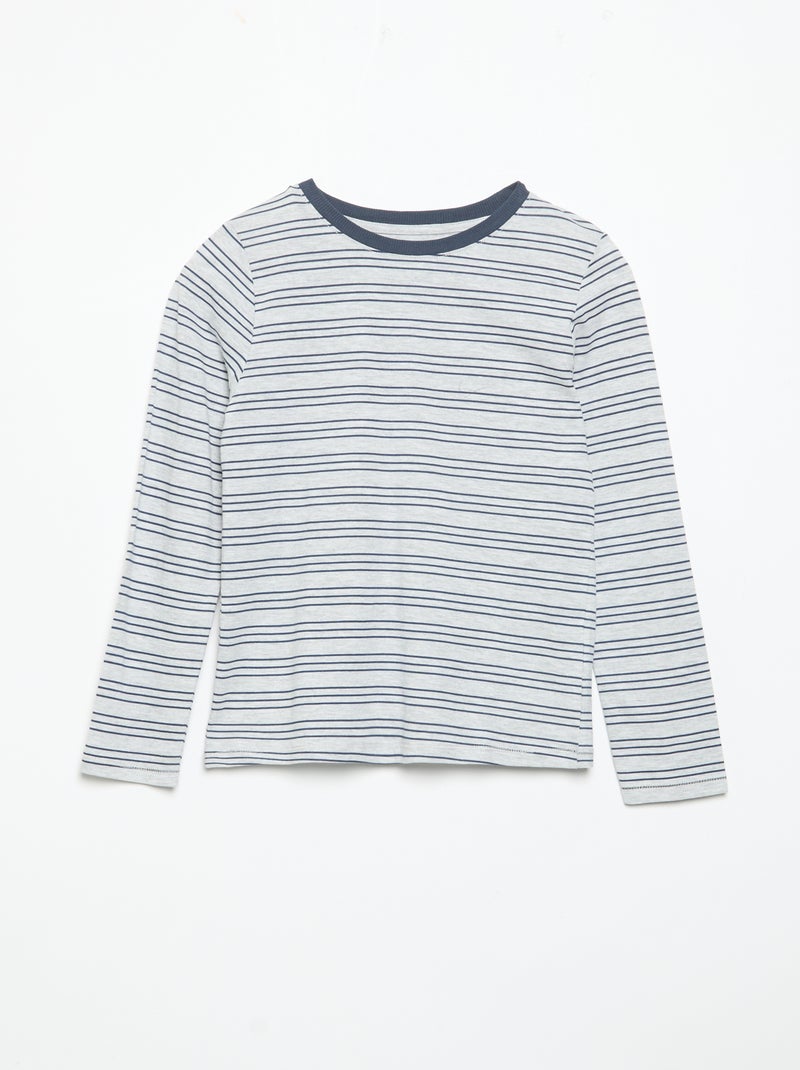 Set di 3 T-shirt a maniche lunghe Blu - Kiabi