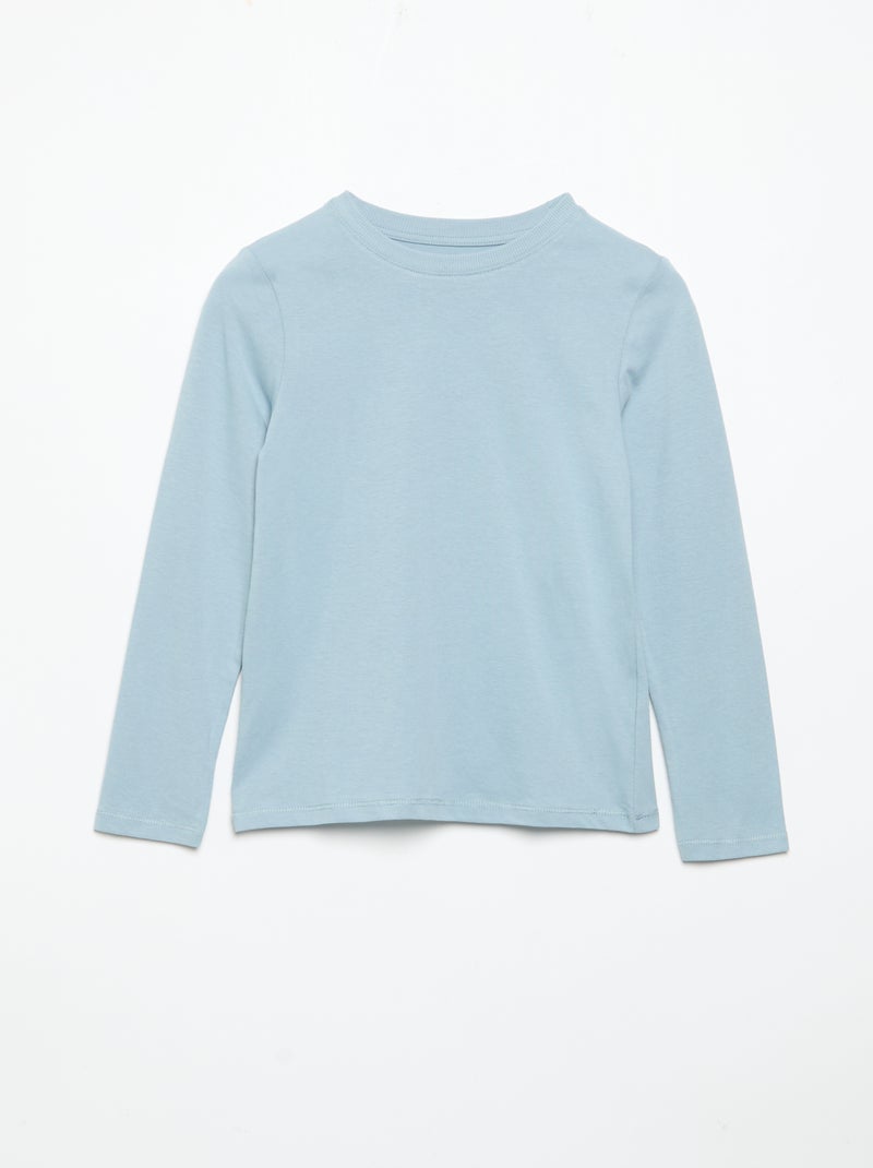 Set di 3 T-shirt a maniche lunghe Blu - Kiabi