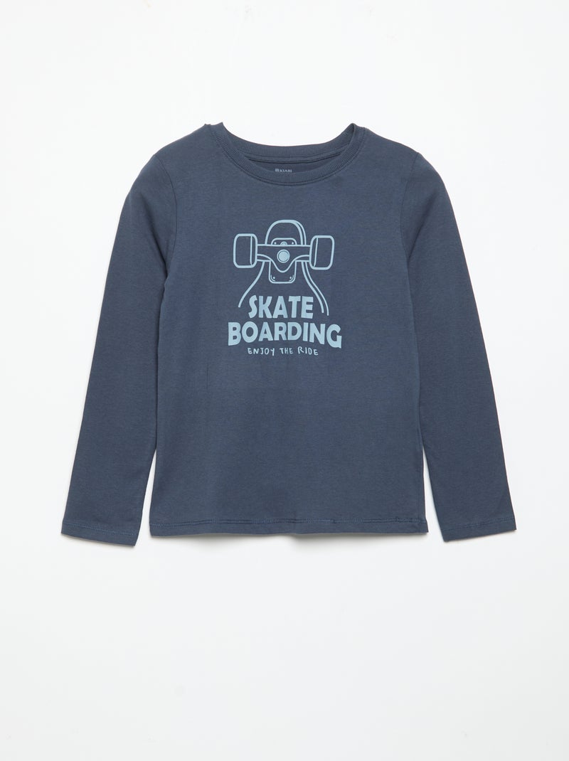 Set di 3 T-shirt a maniche lunghe Blu - Kiabi