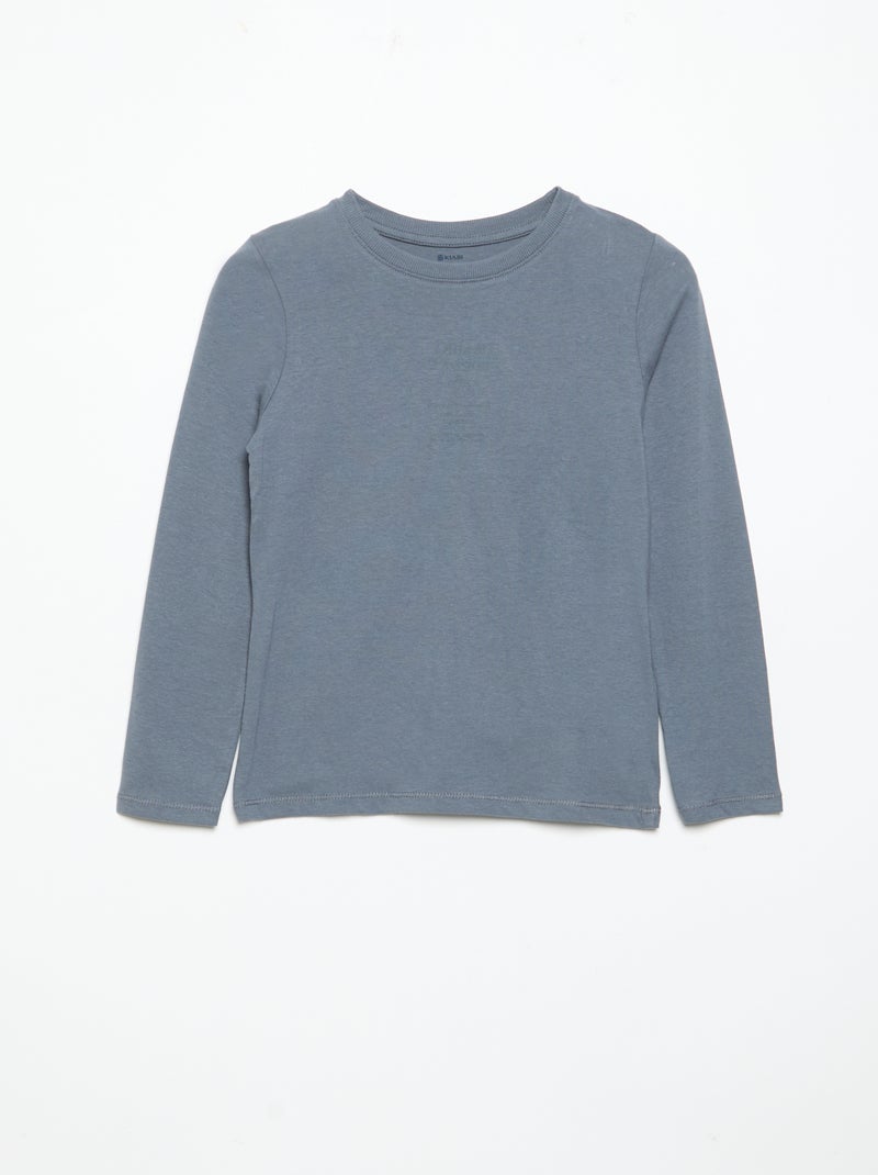 Set di 3 T-shirt a maniche lunghe Blu - Kiabi