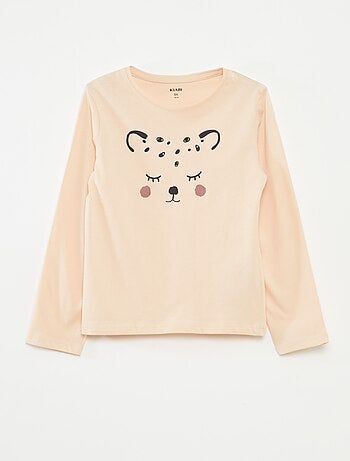 Set di 3 t-shirt a maniche lunghe e scollo tondo