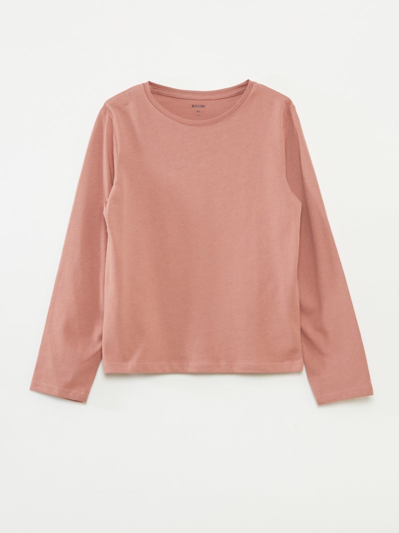Koton Maglietta A Maniche Lunghe In Cotone Per Bambine E Ragazze, Scollo Rotondo, Colore Bianco Sporco, Taglia 3/4 Anni, Morbida E Lavabile