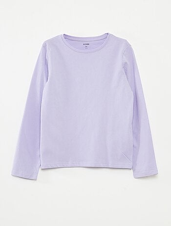 Set di 3 t-shirt a maniche lunghe e scollo tondo