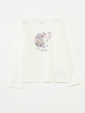 Set di 3 t-shirt a maniche lunghe e scollo tondo