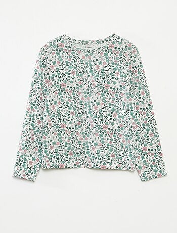 Set di 3 t-shirt a maniche lunghe e scollo tondo