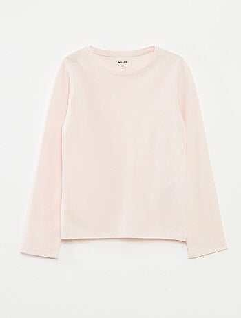 Set di 3 t-shirt a maniche lunghe e scollo tondo