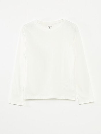 Set di 3 t-shirt a maniche lunghe e scollo tondo