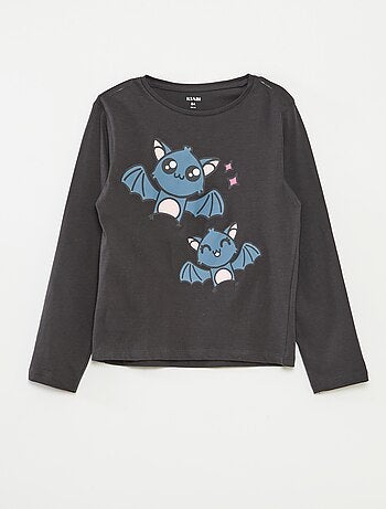 Set di 3 t-shirt a maniche lunghe e scollo tondo
