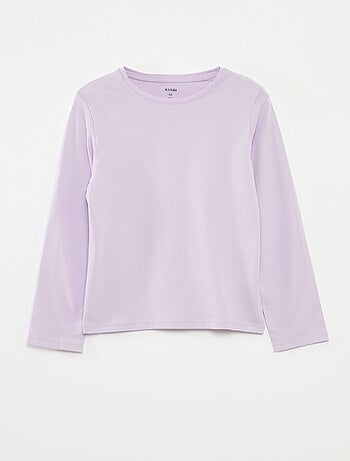 Set di 3 t-shirt a maniche lunghe e scollo tondo