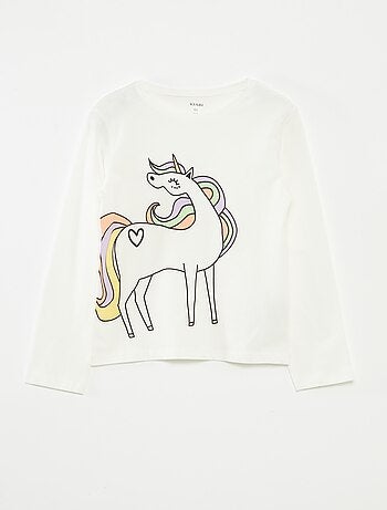 Set di 3 t-shirt a maniche lunghe e scollo tondo