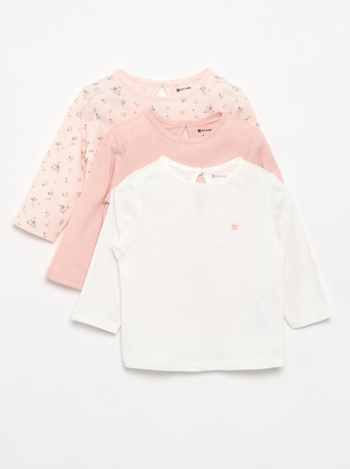 Set di 3 t-shirt a maniche lunghe - Kiabi