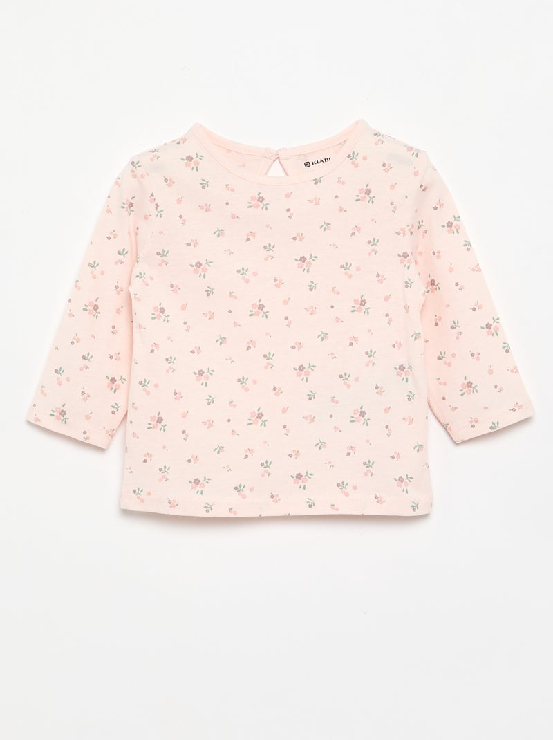Set di 3 t-shirt a maniche lunghe Rosa - Kiabi