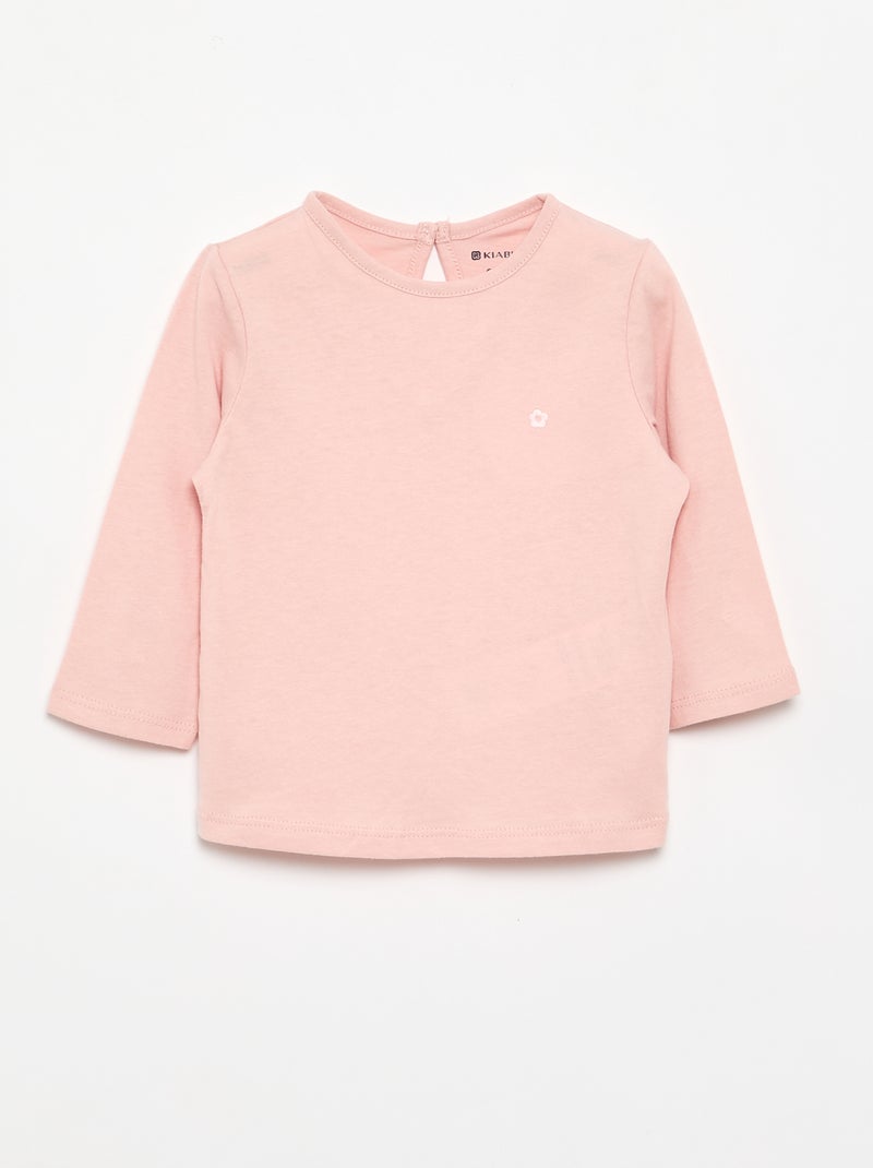 Set di 3 t-shirt a maniche lunghe Rosa - Kiabi