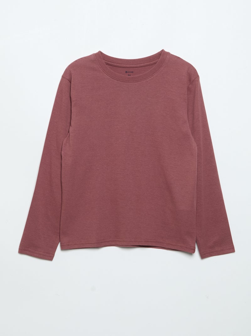 Set di 3 t-shirt a tinta unita Beige - Kiabi