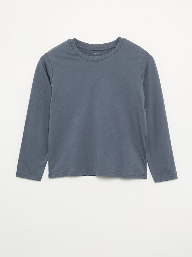 Set di 3 t-shirt a tinta unita Grigio - Kiabi