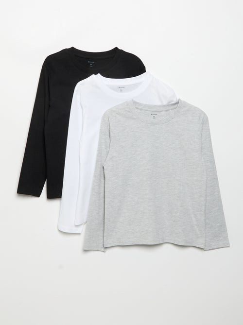Set di 3 t-shirt a tinta unita - Kiabi