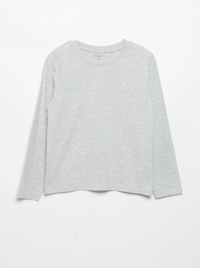 Set di 3 t-shirt a tinta unita Nero - Kiabi