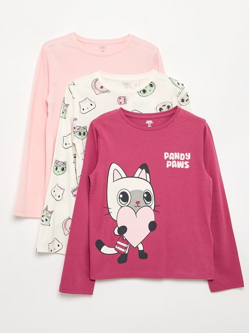 Set di 3 T-shirt \'Gabby e la casa magica\' a maniche lunghe - Kiabi Set di 3 T-shirt \'Gabby e la casa magica\' a maniche lunghe - Kiabi