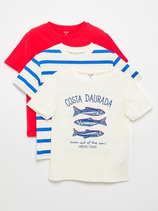 Set di 3 t-shirt in cotone