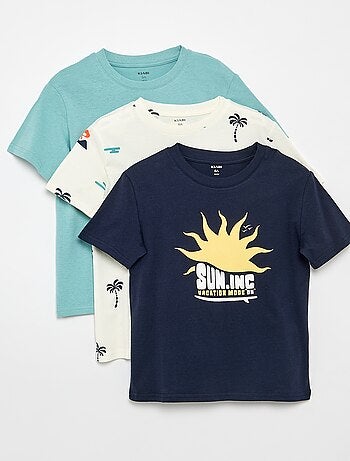 Set di 3 t-shirt in cotone