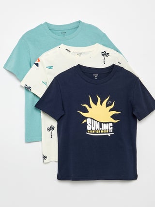 Set di 3 t-shirt in cotone