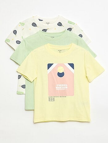 Set di 3 t-shirt in cotone
