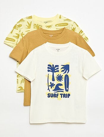 Set di 3 t-shirt in cotone