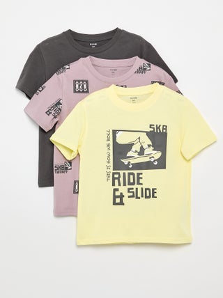 Set di 3 t-shirt in cotone