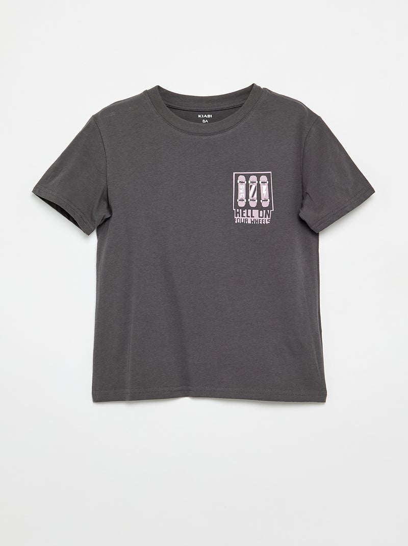 Set di 3 t-shirt in cotone Grigio - Kiabi