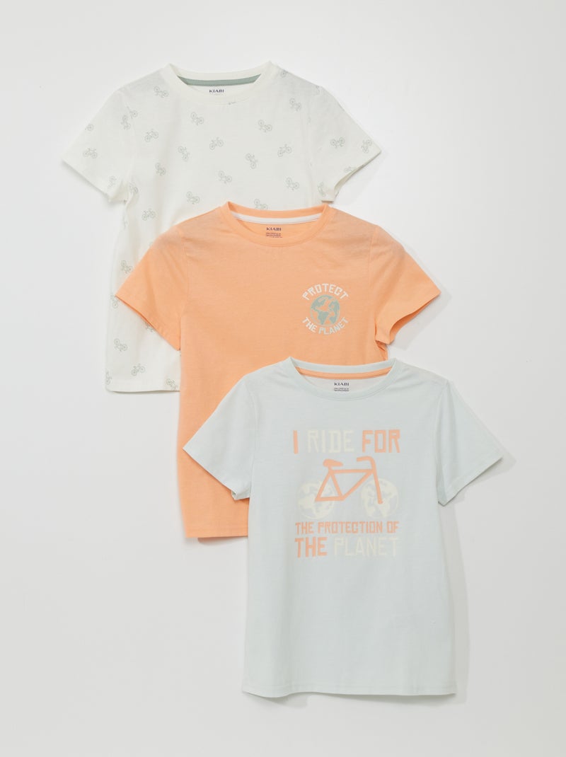 Set di 3 t-shirt in jersey BLU - Kiabi