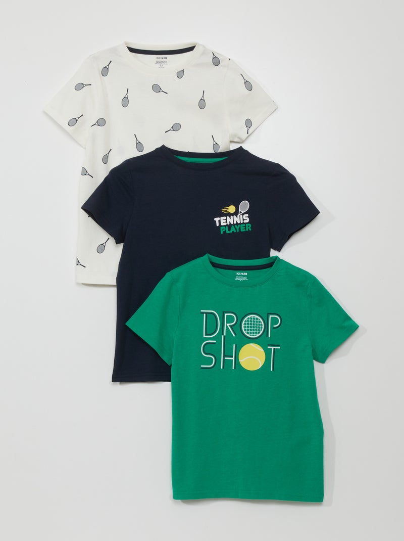 Set di 3 t-shirt in jersey VERDE - Kiabi
