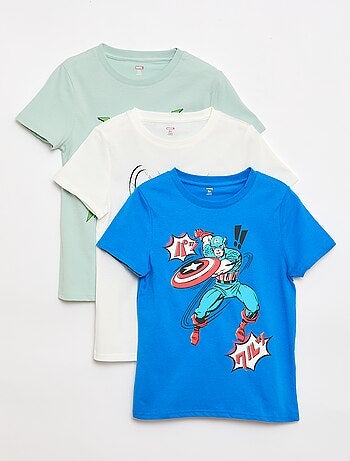 Set di 3 T-shirt 'Marvel' a maniche corte