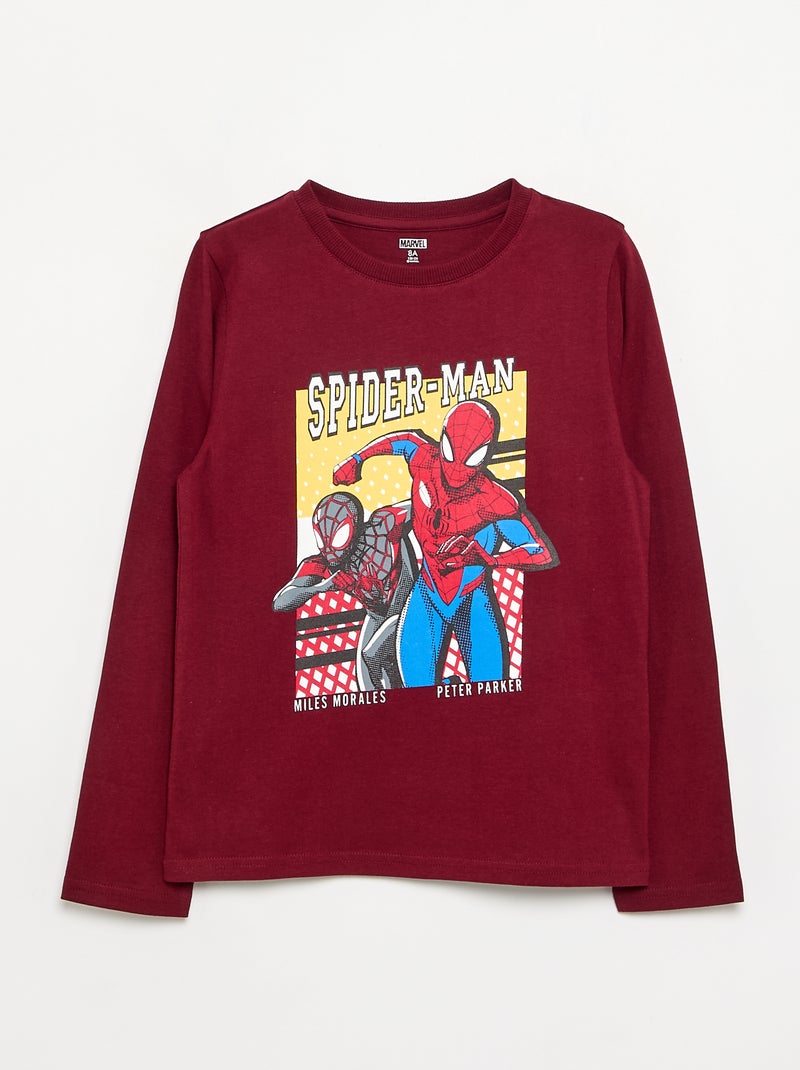 Set di 3 T-shirt "Marvel" "Spiderman" a maniche lunghe Rosso - Kiabi