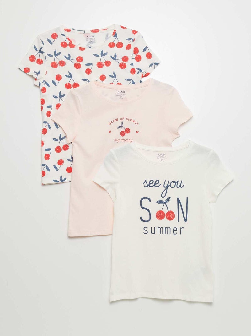 Set di 3 t-shirt stampate BEIGE - Kiabi