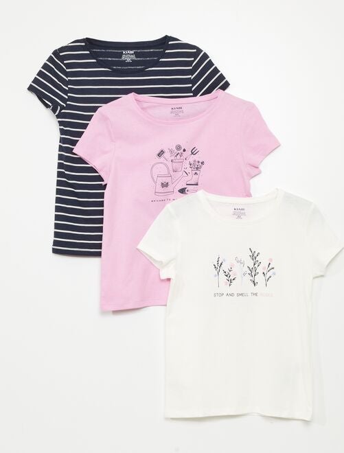 Set di 3 t-shirt stampate - Kiabi