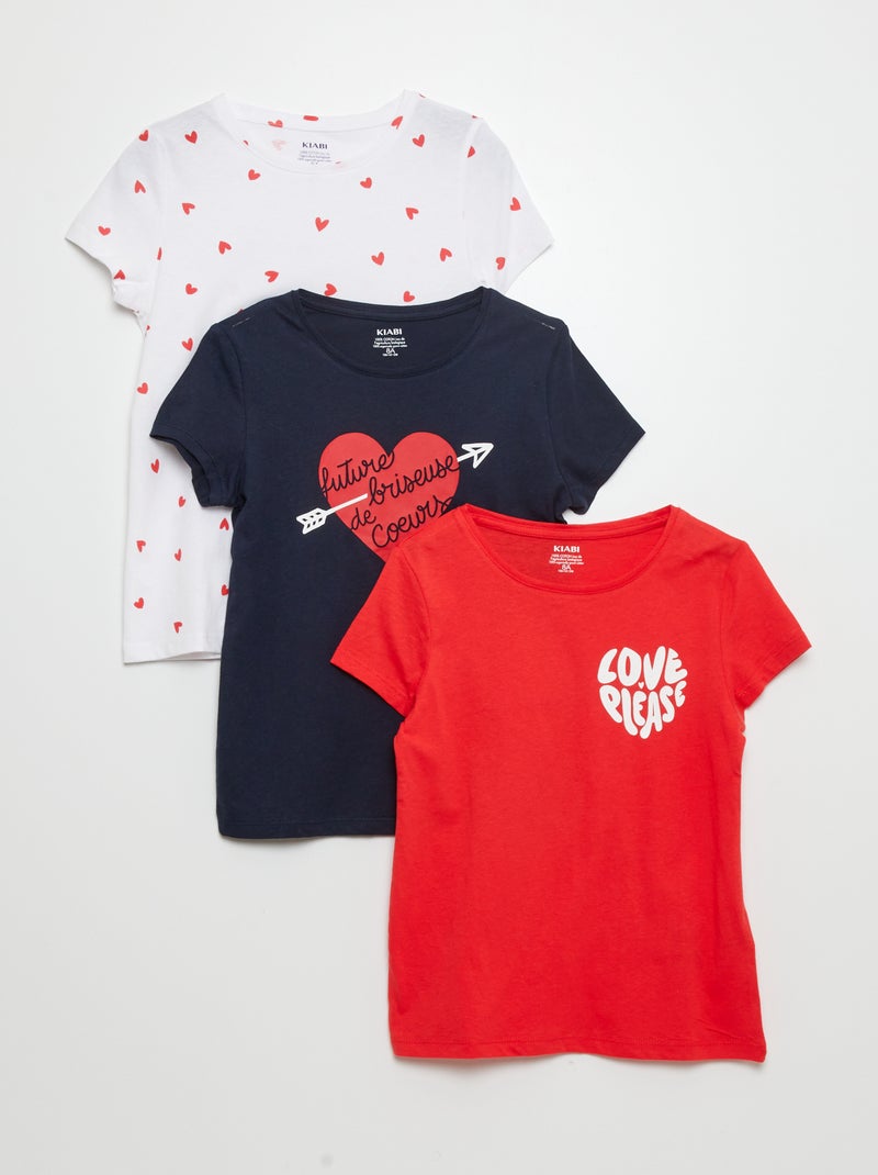 Set di 3 t-shirt stampate BLU - Kiabi