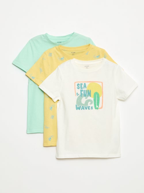 Set di 3 T-shirt stile 'surf' - Kiabi