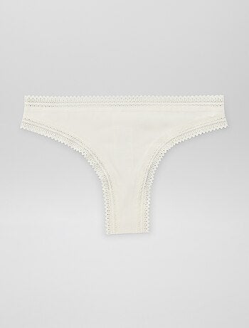 Set di 3 tanga a coste