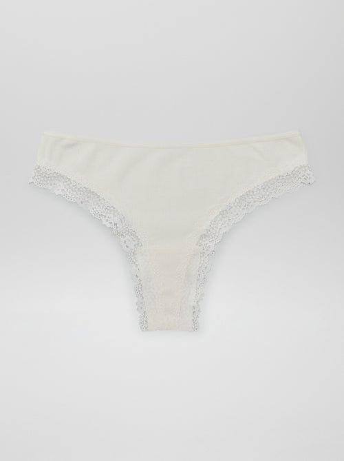 Set di 3 tanga a costine - Kiabi