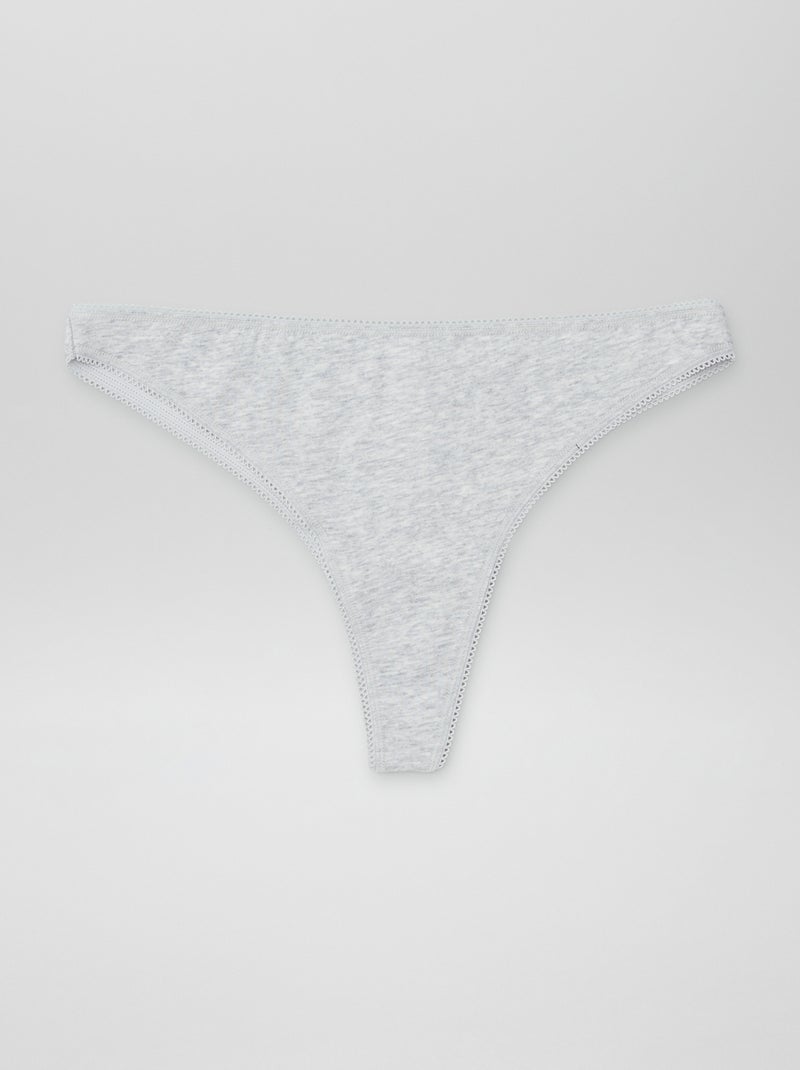 Set di 3 tanga in cotone BEIGE - Kiabi