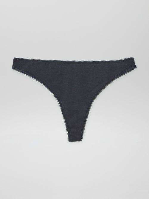 Set di 3 tanga in cotone - Kiabi