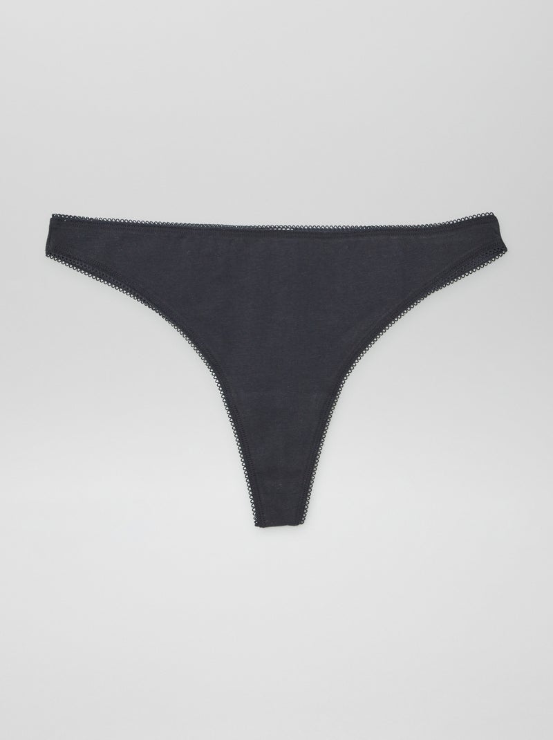 Set di 3 tanga in cotone BEIGE - Kiabi